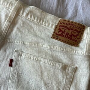 White Levi shorts